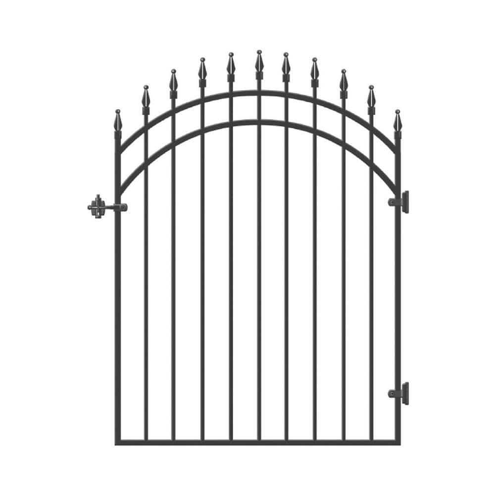 Nuvo Iron 45 In X 68 In Diamond Tipped Gate Door With Arched External nuvo-iron-45-in-x-68-in-diamond-tipped-gate-door-with-arched-external